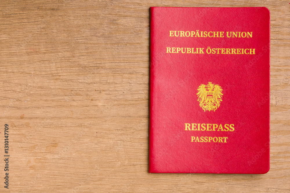 german passport on light background