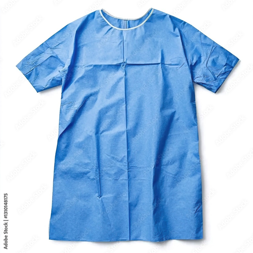 Blue Medical Gown in Shadows with Partial Submersion Effect for Gripping Visual Impact, Isolation in blue medical gown concept. Blue Medical Gown in Shadows with Partial Submersion Effect for Gripping Visual Impact, Isolation in blue medical gown concept.