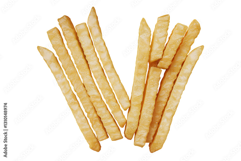 A Serving of Crispy, Golden French Fries Ready to Eat A Serving of Crispy, Golden French Fries Ready to Eat
