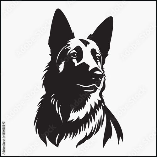 German shepherd dog silhouette