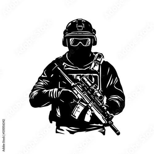 Tactical Soldier Silhouette