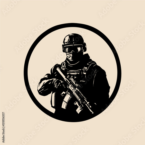 Tactical Soldier Silhouette