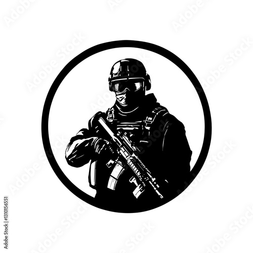 Tactical Soldier Silhouette