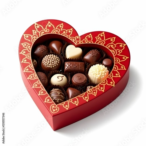Love Concept with Heart Shaped Chocolate Box
