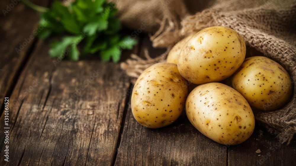 Freshly dug potatoes on a wooden table. Ready to peel and eat. Organic and vegan.
Freshly dug potatoes on a wooden table. Ready to peel and eat. Organic and vegan.