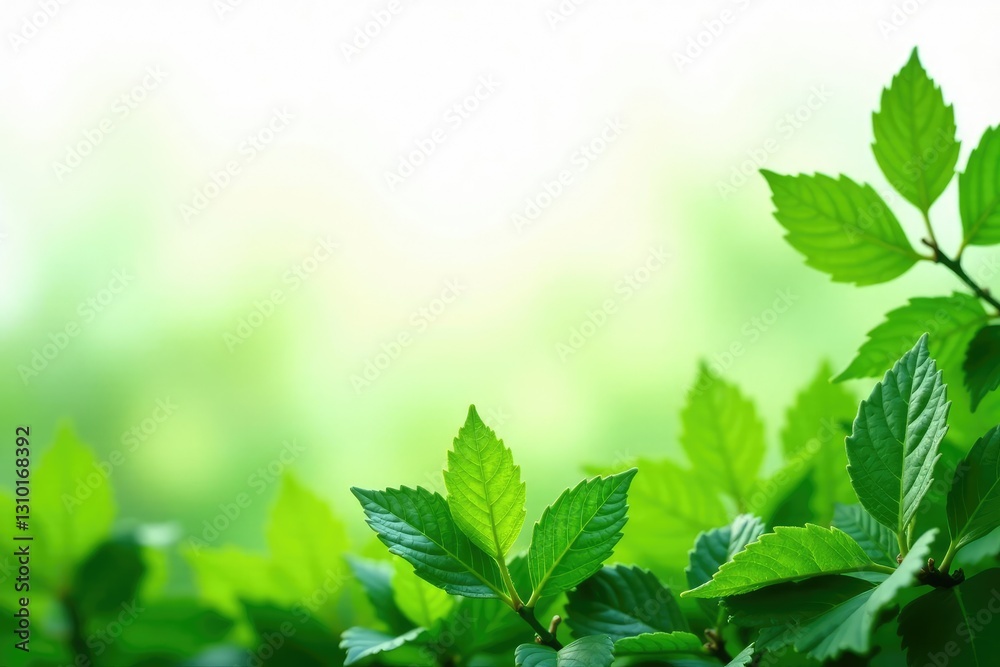 Leafy greens isolated on white background with soft focus effect, green, organic Leafy greens isolated on white background with soft focus effect, green, organic
