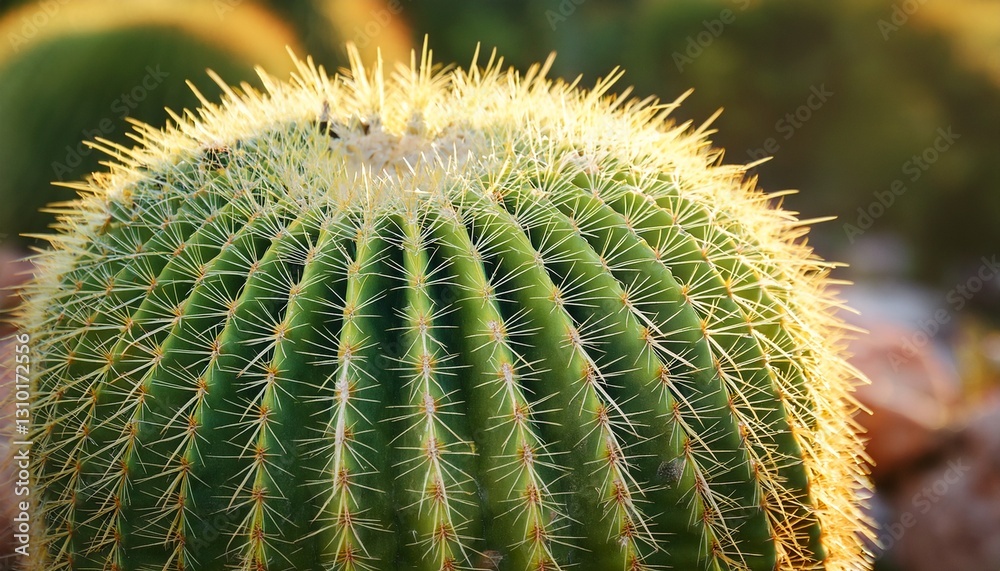 close up of green cactus with spines in natural habitat close up of green cactus with spines in natural habitat