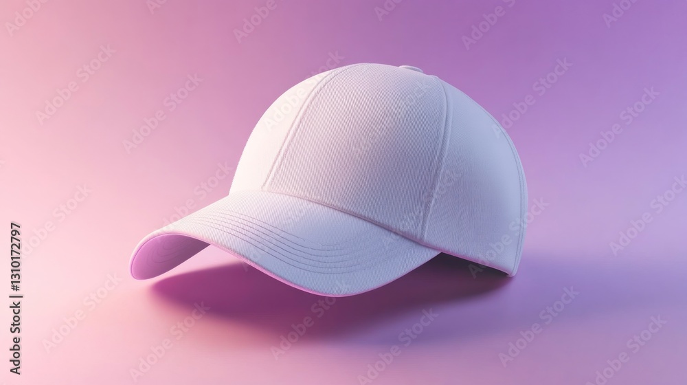 Fototapeta premium Blank white baseball cap (1)