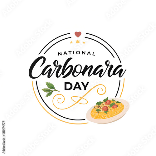 Today, we celebrate the deliciously rich and creamy world of carbonara with the National Carbonara Day logo! Join us as we indulge in this Italian classic that warms the heart and satisfies the soul. 