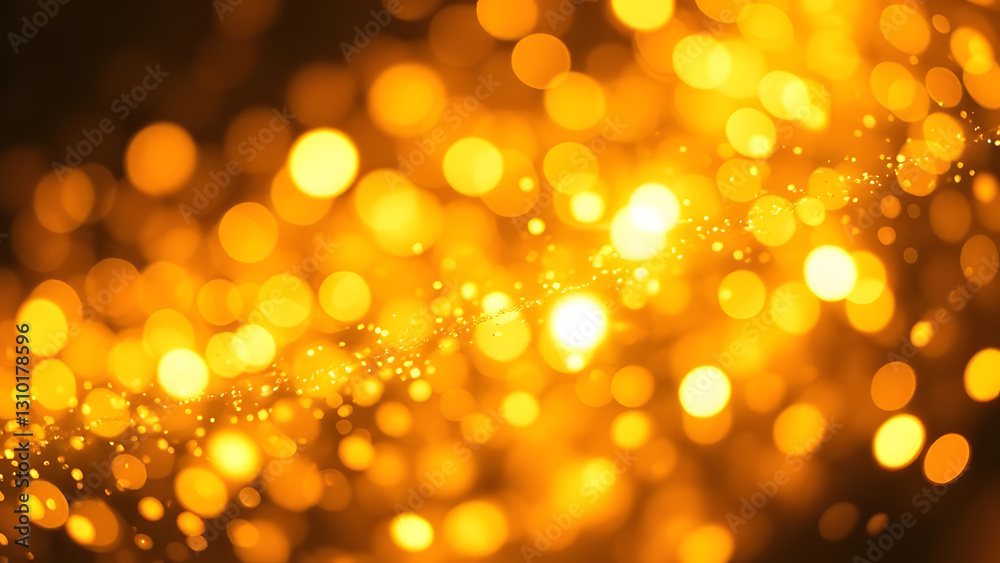 Golden glowing bokeh lights background for holiday celebration Golden glowing bokeh lights background for holiday celebration