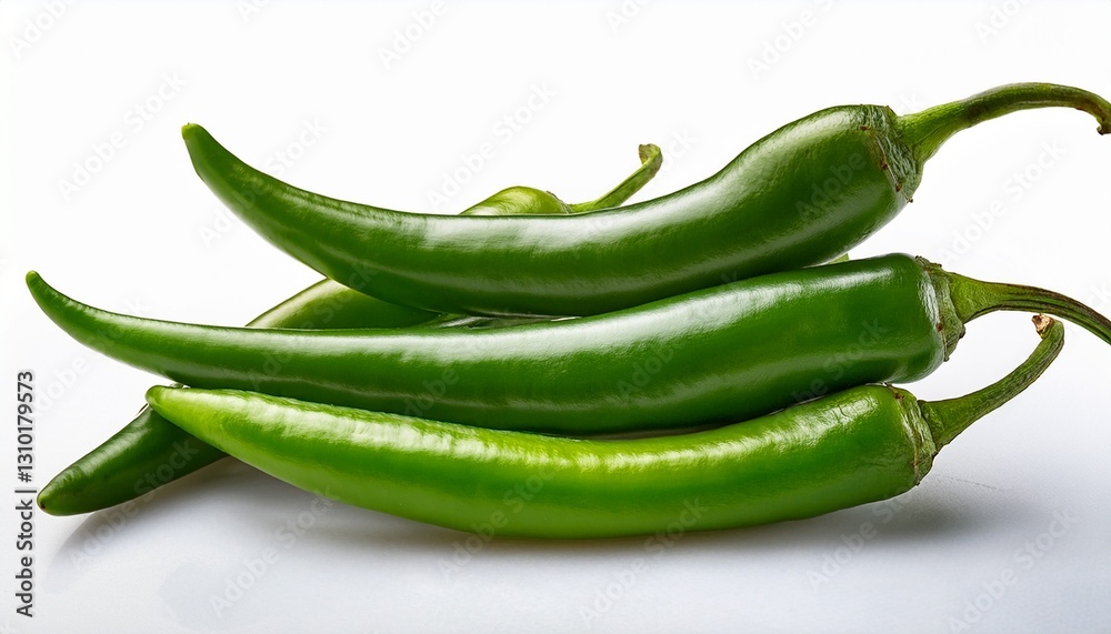 fresh green chili peppers isolated on transparent background fresh green chili peppers isolated on transparent background