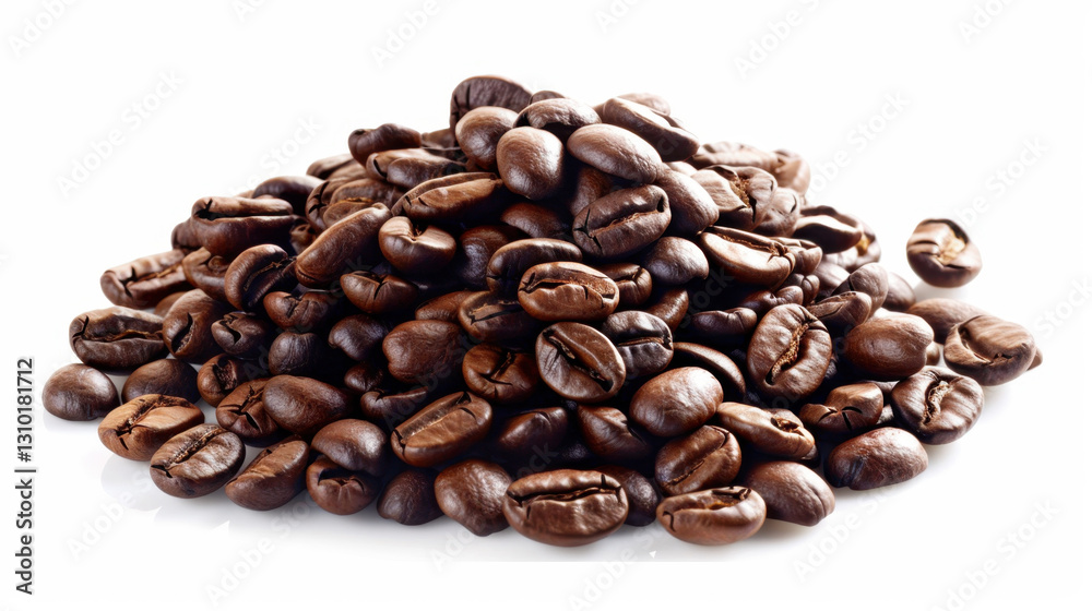 Fototapeta premium coffee beans on white background
