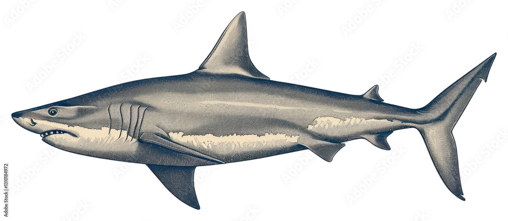 Naklejka premium PNG Shark animal fish great white shark.