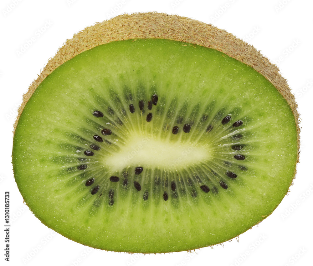 Kiwi Fruit Slice Close Up, Fresh and Healthy Food, Green Color, Transparent PNG, Isolated Kiwi Fruit Slice Close Up, Fresh and Healthy Food, Green Color, Transparent PNG, Isolated