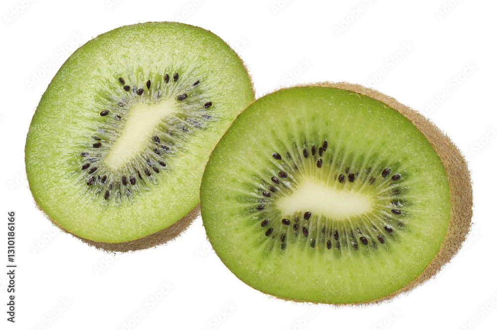 Kiwi Fruit Slice Close Up, Fresh and Healthy Food, Green Color, Transparent PNG, Isolated Kiwi Fruit Slice Close Up, Fresh and Healthy Food, Green Color, Transparent PNG, Isolated
