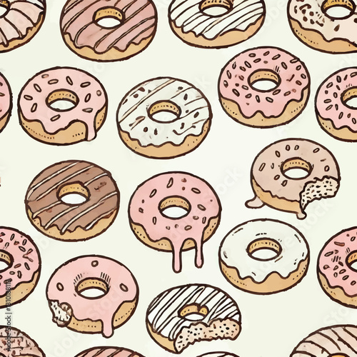 Delicious Donuts Print Design in Vector