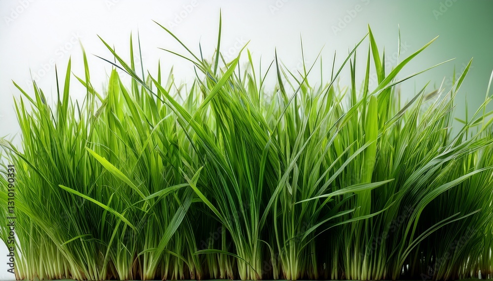 Obraz premium fresh long green grass isolated against a flat background