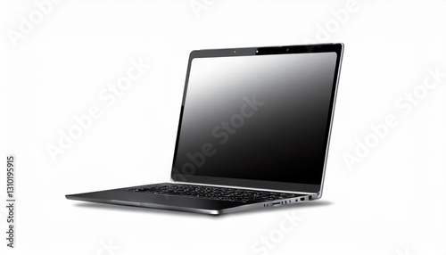 Vector Illustration of a Laptop on Isolated White Background