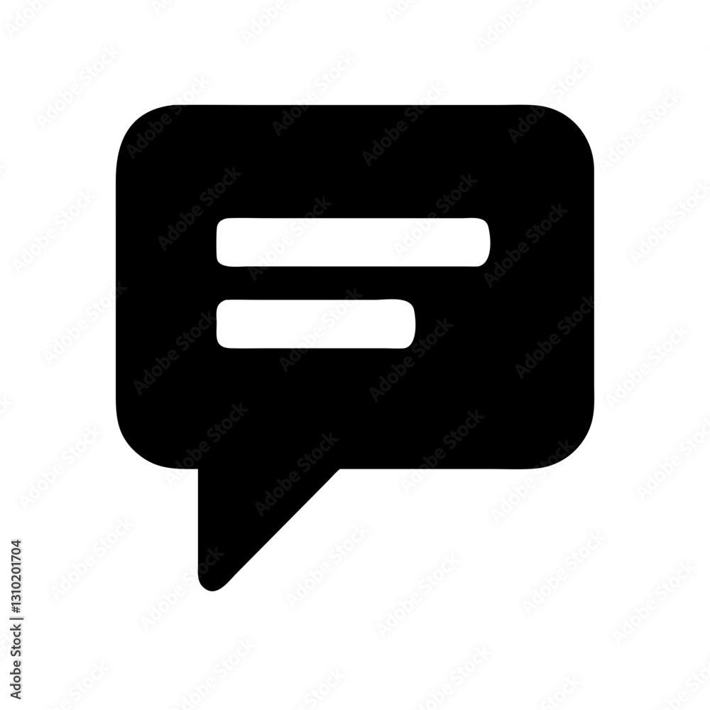 Comment bubble icon displaying conversation, communication concept Comment bubble icon displaying conversation, communication concept