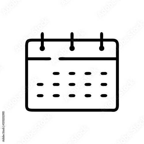 Content calendar icon, organization tool concept