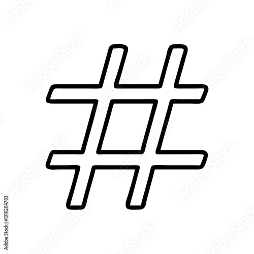 Hashtag icon, simple design, modern concept