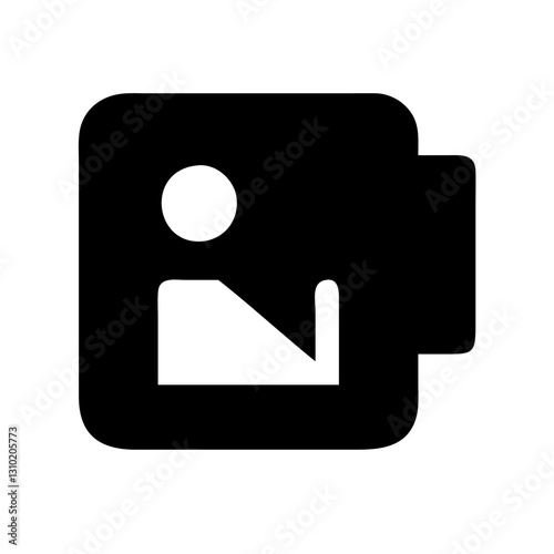 Media gallery icon symbolizing creativity, visual content concept