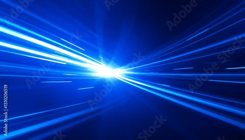 Wallpaper Mural Dynamic Blue Light Trails: An Abstract Representation of Speed and Energy Torontodigital.ca
