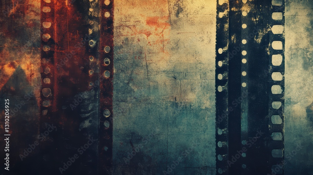 Obraz premium Vintage film strip texture background, creative graphic design