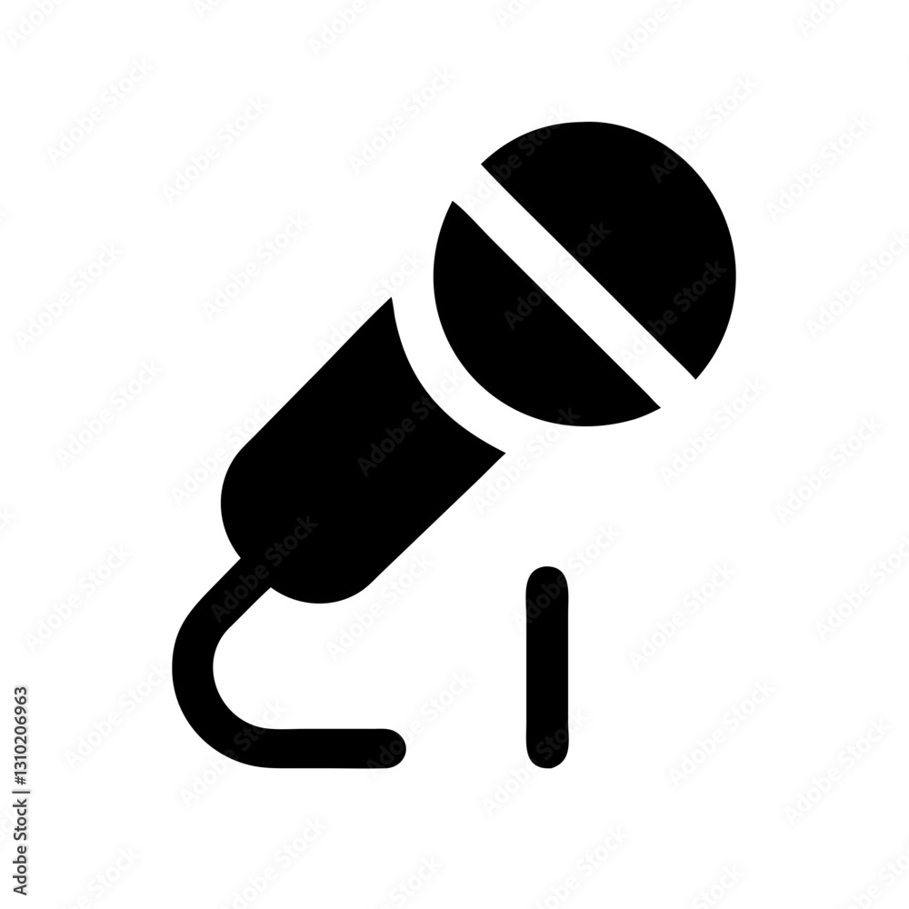 Microphone icon representing music, audio, and communication concept