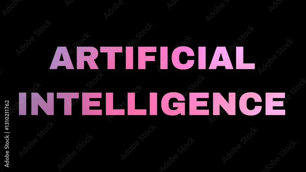 artificial intelligence text with glowing colours on black background artificial intelligence text with glowing colours on black background
