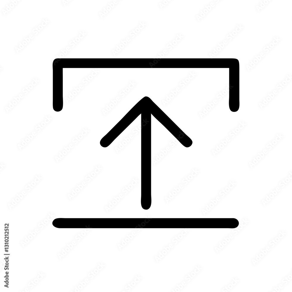 Swipe-up icon with arrow, digital interaction concept Swipe-up icon with arrow, digital interaction concept