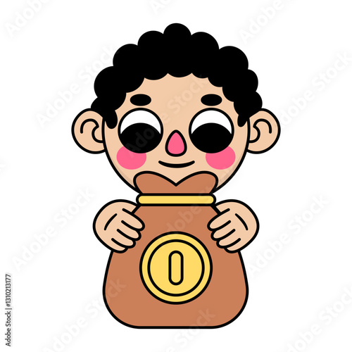 cute kid money bag