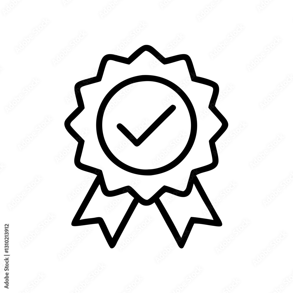 Verified badge icon symbolizing trust and authenticity concept Verified badge icon symbolizing trust and authenticity concept