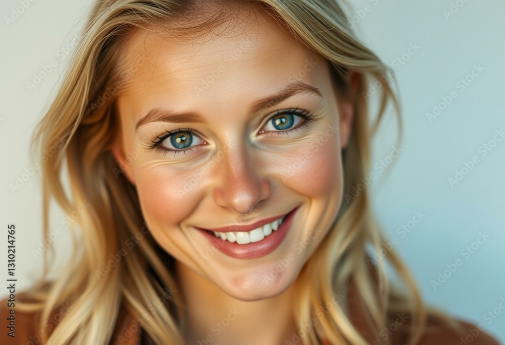 Warm and inviting portrait of a Nordic blond woman Warm and inviting portrait of a Nordic blond woman