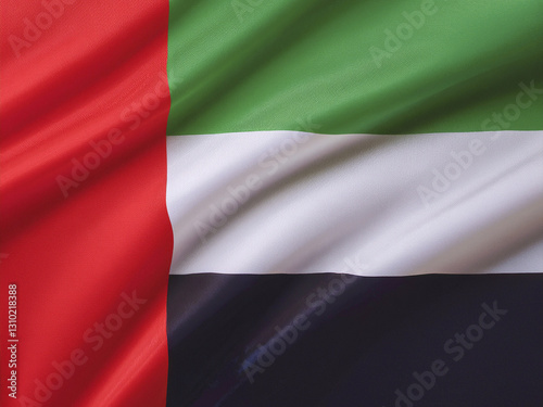 waving flag of united arab emirates