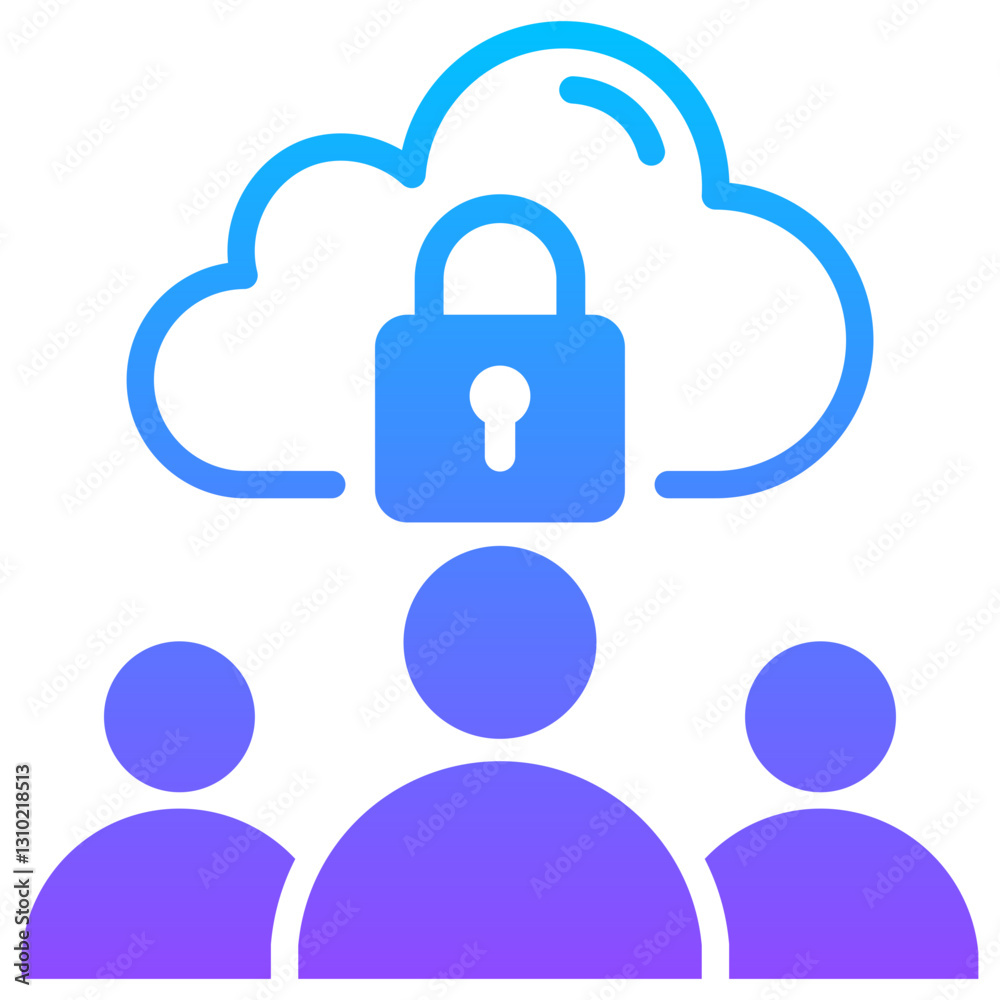 Secure Cloud Icon Secure Cloud Icon