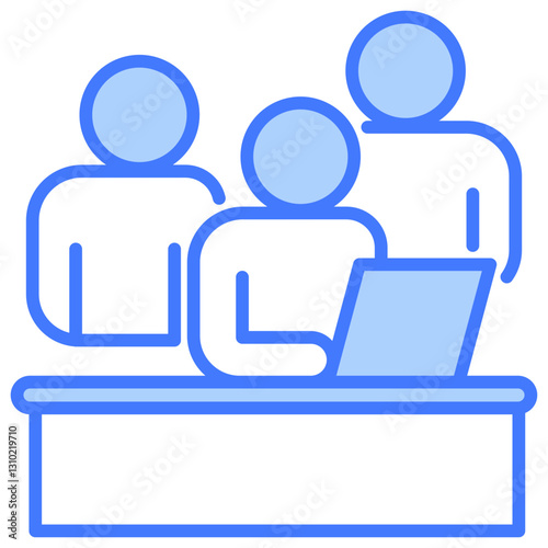 Colleague Blue Icon