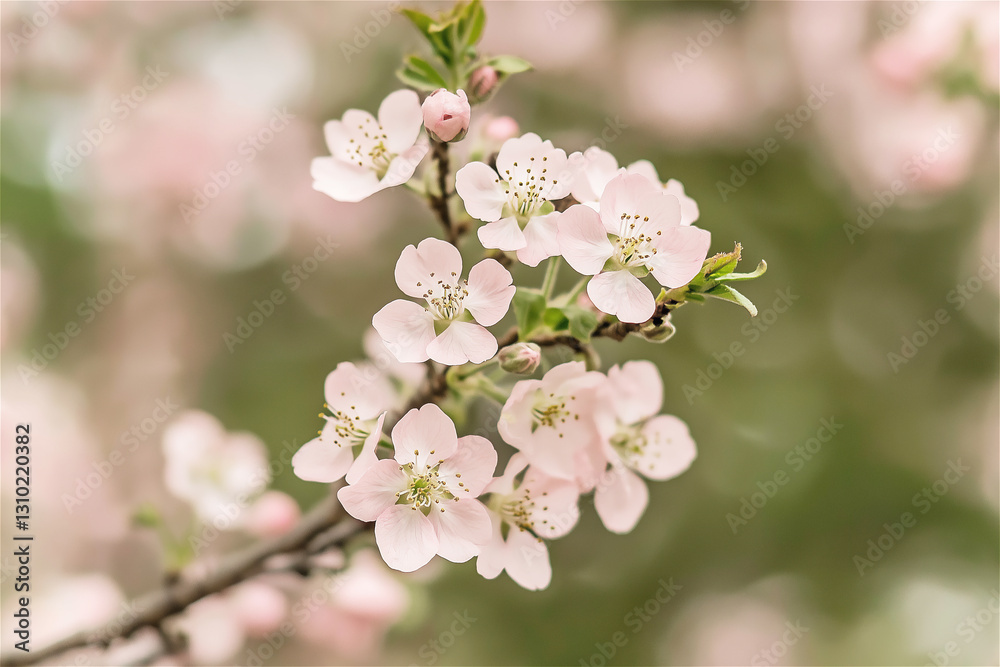 Delicate cherry blossoms in full bloom with a soft focus background. The pale pink flowers symbolize the arrival of spring, evoking feelings of renewal and natural beauty. Delicate cherry blossoms in full bloom with a soft focus background. The pale pink flowers symbolize the arrival of spring, evoking feelings of renewal and natural beauty.