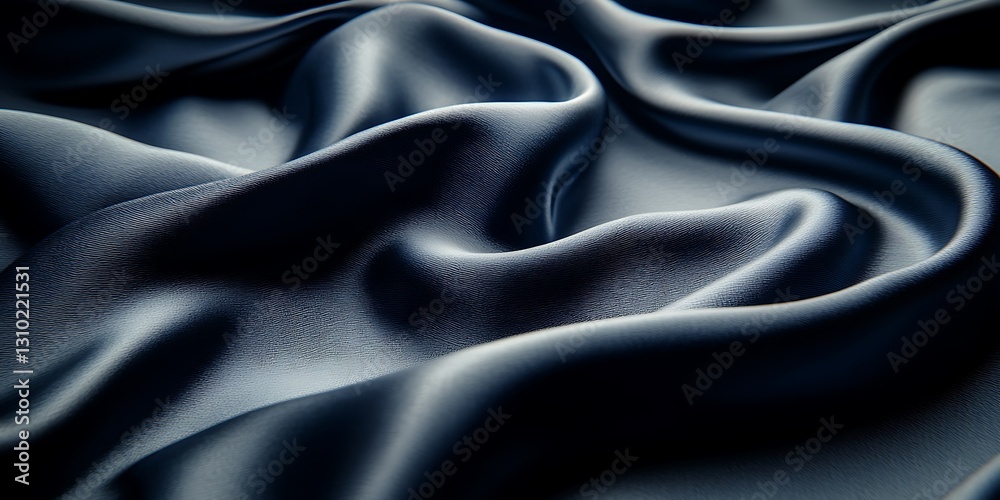 Fototapeta premium Abstract texture showcasing flowing fabric, smooth curves and deep shadows