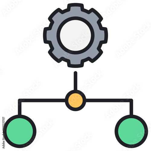 Subordinate Lineal Color Icon