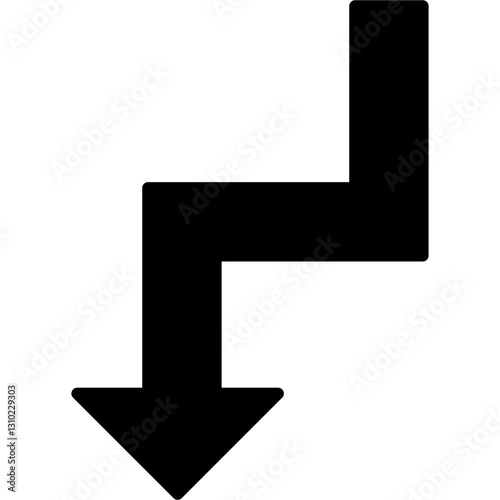 Zigzag Arrow Icon