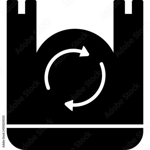 Recycled Plastic Bag Icon