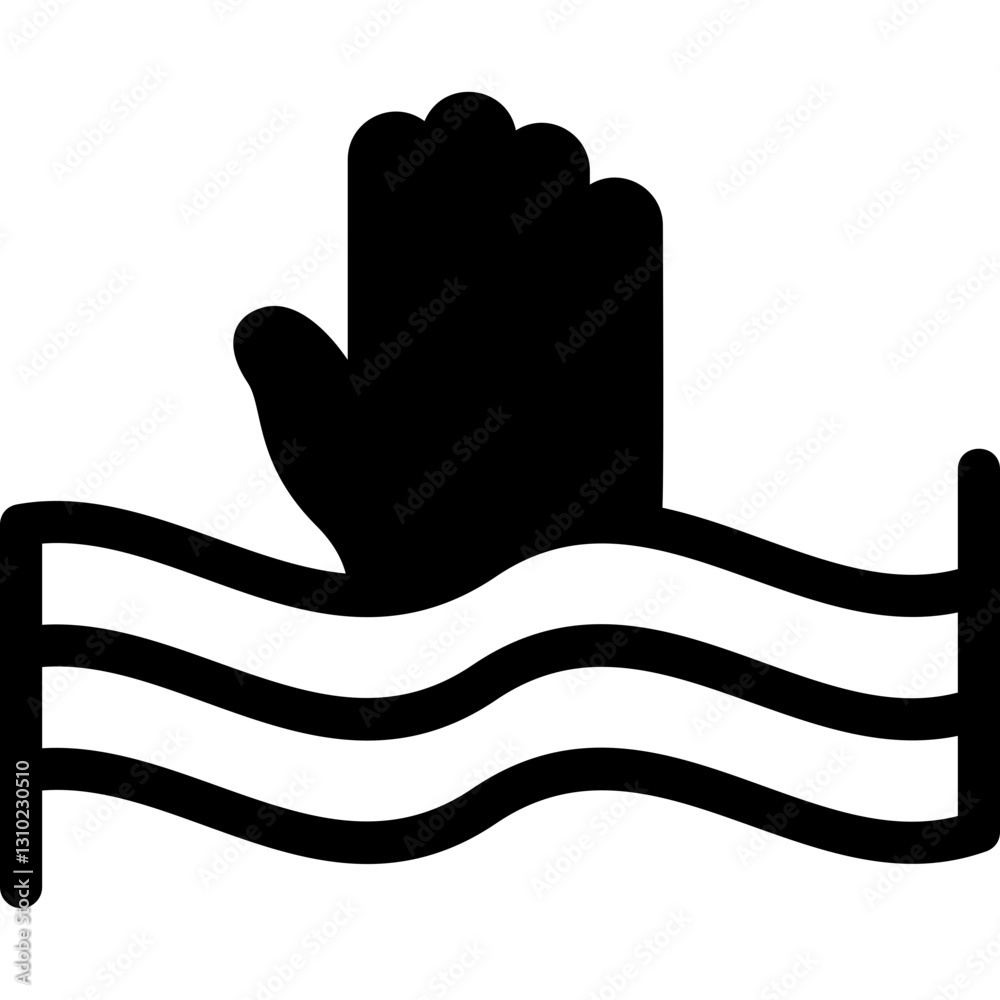 Sinking Man Icon Sinking Man Icon