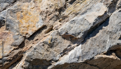 A light gray and beige rock texture with rough, fractured surfaces. The natural mineral deposits and layered composition create a detailed geological backdrop.