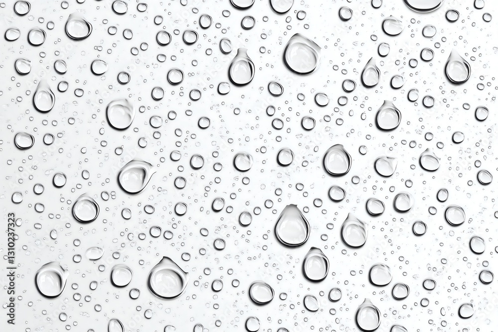 Delicate water droplets clinging to a smooth translucent surface Delicate water droplets clinging to a smooth translucent surface