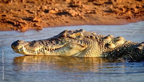 nile crocodile crocodylus niloticus okapuka ranch district windhoek namibia africa