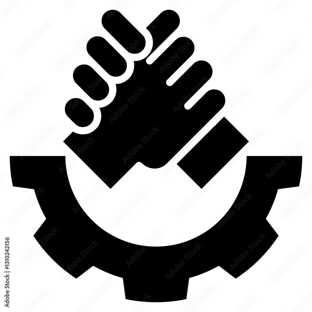 Obraz premium Collaboration Glyph Icon