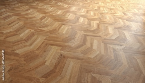 Seamless wood parquet texture background. Brown wooden floor pattern. Natural oak hardwood planks arranged in herringbone design. Interior material. Laminate light table surface for furniture