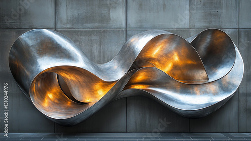 Abstract Metal Art Design Modern Architectural Detail