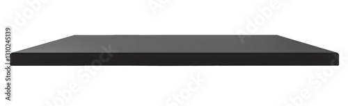 black floating shelf isolated png transparent cutout
